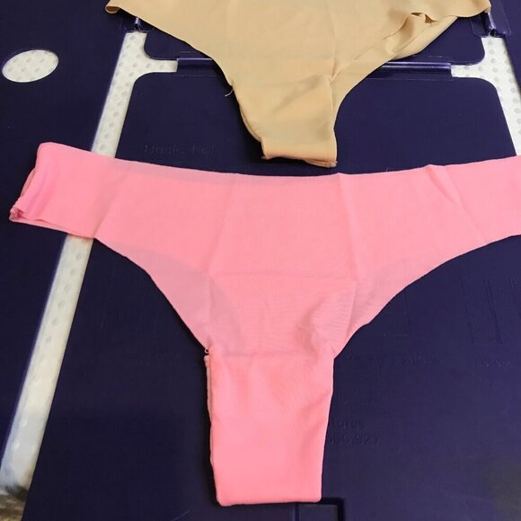 3 PCS SEAMLESS WOMEN ICE SILK UNDERWEAR V-WAIST COTTON CROTCH SIZE M - Picture 3 of 8